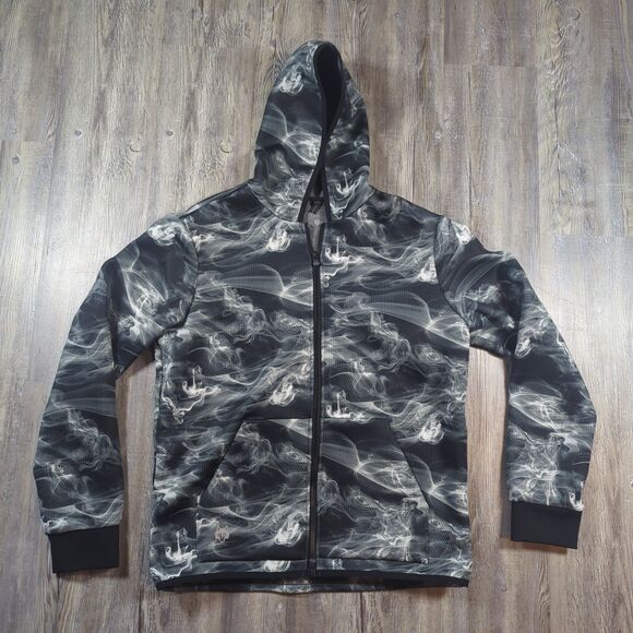 Greyson Ghost Dancer Smoke Full Zip Performance Hoodie Mens Size Medium - Picture 1 of 12